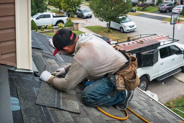 Professional Flat Roof Repair technician working in New Jersey, NJ